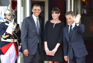 Dinner Meeting - President Obama dined with G-8 leaders including French President Nicolas Sarkozy and his wife Carla Bruni-Sarkozy at local restaurant Le Circo’s Restaurant Thursday.(Photo: AP Photo/Eric Feferberg, Pool)