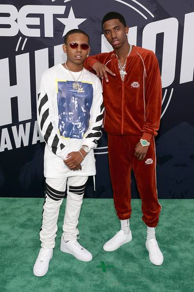 Diddys son Christian Combs on the green carpet of the 2017 BET Hip Hop Awards.
