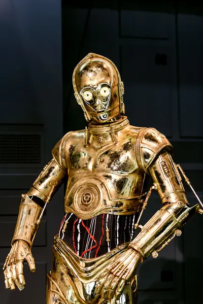 “She’s dressed up in gold, C-3PO” - “Pink Toes” by Childish Gambino - C-3PO is the flashiest of all the droids since he's dipped in gold, much like the girl CG is talking about.(Photo: Clemens Bilan/Getty Images)