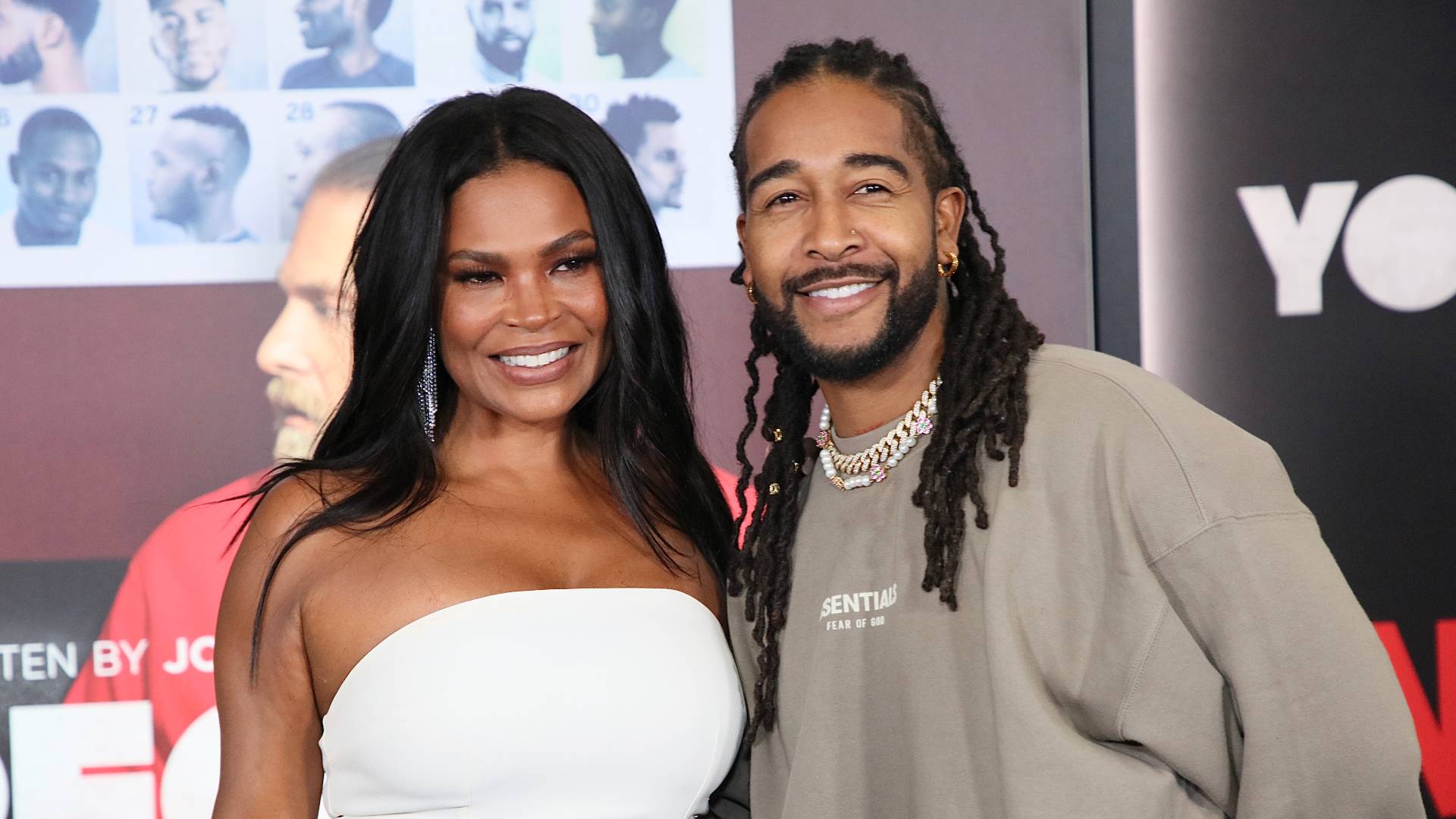 Nia Long and Omarion attend the Los Angeles premiere of Netflix's "You People" at Regency Village Theatre on January 17, 2023 in Los Angeles, California. 