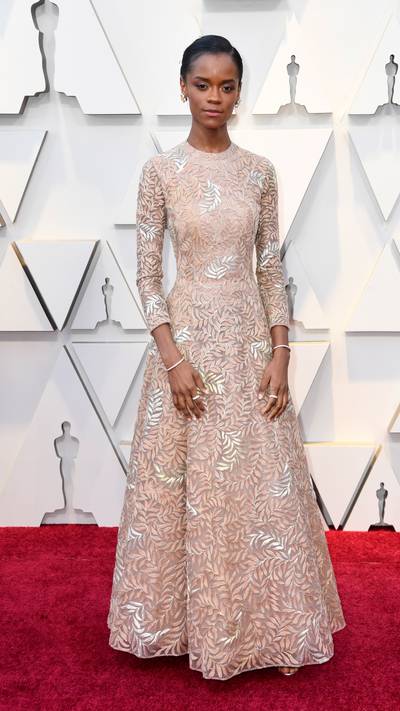 Letitia Wright in Dior - (Photo: Frazer Harrison/Getty Images)