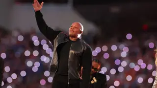 Dr. Dre performs during the Pepsi Super Bowl LVI Halftime Show at SoFi Stadium 