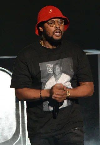 ScHoolBoy Q on who inspired his upcoming LP Oxymoron:&nbsp; - "That's my baby, that's what my album really is about. I don't have no songs that are especially dedicated to her, but I wanted to try and be, like, corny, because I always said it was always about my daughter." (Photo: Rick Diamond/BET/Getty Images for BET)