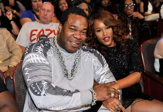 Hip Hop's Finest - BK legend Busta Rhymes and Philly's very own Eve sat side by side during the show and took a minute to show off all their jewels and designer duds during the show.   (Photo:Moses Robinson/BET/Getty Images for BET)