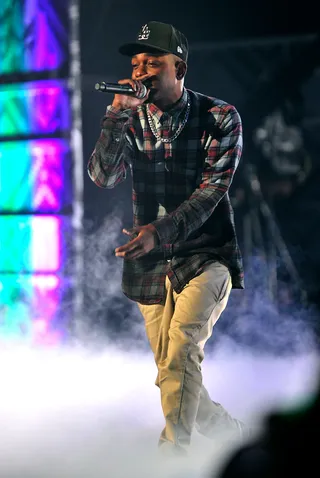 In Full Control - Black Hippy hit the stage in a major way at the 2013 BET Hip Hop Awards. Kendrick Lamar delivered fan-favorite "Money Tree" with an assist from Jay Rock.&nbsp;(Photo: Moses Robinson/BET/Getty Images for BET)