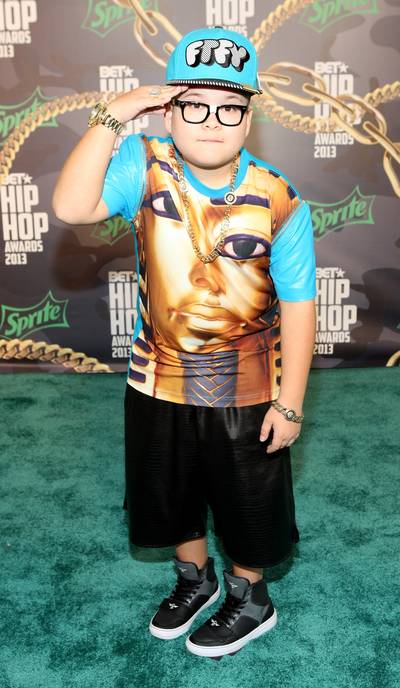 DJ Baby Chino - Budding star&nbsp;DJ Baby Chino poses for BET.com in his Egyptian-inspired T-shirt.&nbsp;(Photo: Bennett Raglin/BET/Getty Images for BET)