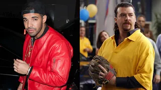 Drake on Eastbound &amp; Down - No better way for Drake to get his&nbsp;Degrassi-like glory days back than as Kenny Power's son. He's shown that he has a thing for that blue-collar frat-boy comedy with his &quot;Started from the Bottom&quot; video.(Photos from left: BIGMEDIABOSS/Splash News, HBO)