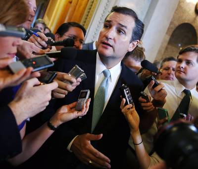 He Started It - Texas Sen. Ted Cruz is getting a lot of heat for prompting the revolt in the House that has led to the government shutdown. In September, he conducted a 21-hour talkathon on the Senate floor calling for the Affordable Care Act to be defunded. Republicans in both chambers are angry with him for launching a plan with no exit strategy.(Photo: Mark Wilson/Getty Images)