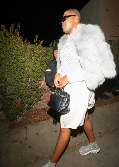 Best Dressed In Balenciaga - Image 1 from EJ Johnson Steps Into Spring In A  $1.7K Light Blue Balenciaga Dress