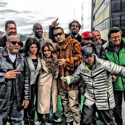 French Montana  - The rapper truly looks like he ain’t worried about nothin’ in that fly fur coat while taking in the fun at Super Bowl XLVIII.  (Photo: French Monatana via Instagram)
