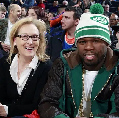 50 Cent - We’re calling this chance encounter between 50 Cent, decked out in his New York Jets gear, and legendary actress Meryl Streep the least likely fan collaboration, ever. “Man I got a good life,” he writes on Instagram. Can’t argue with him there.  (Photo: 50 Cent via Instagram)