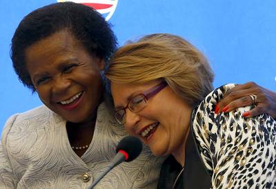 New Political Alliance Falls Through in South Africa - A deal has fallen through between two South African political groups who agreed to merge as one last week. The joining of smaller Agang South Africa party to the Democratic Alliance would have brought the party’s first Black presidential candidate, Mamphela Ramphele, since the death of Nelson Mandela. Helen Zille said Ramphele “cannot be trusted.”(Photo: REUTERS/Mike Hutchings)