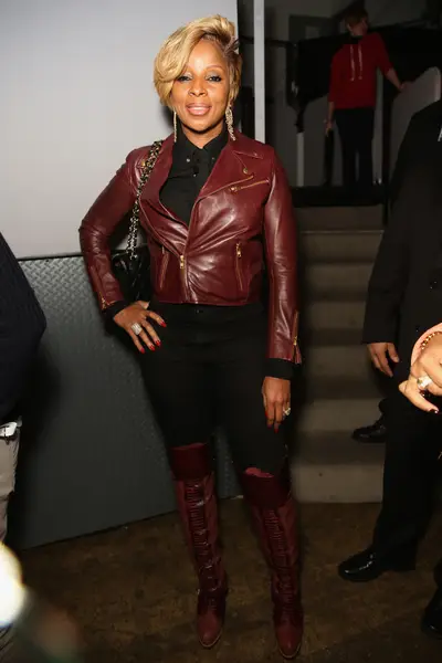 Biker Chic - Mary J. Blige is a vision in leather at the Time Warner Cable Studios and Revolt Bring the Music Revolution event in New York City.(Photo: Chelsea Lauren/Getty Images for Time Warner Cable)