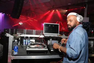Back to Basics - Jermaine Dupri DJs at the ESPN The Party at Basketball City in NYC.(Photo: Robin Marchant/Getty Images For ESPN)