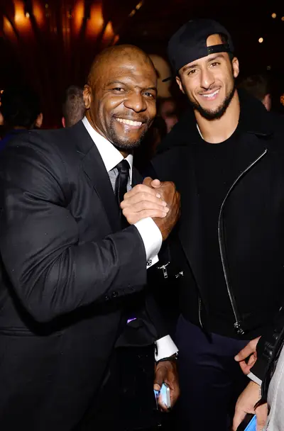 Brothers in Arms - Terry Crews and Colin Kaepernick form a bond at the GQ Super Bowl Party 2014 ahead of Sunday's big game.(Photo: Dimitrios Kambouris/Getty Images for GQ)