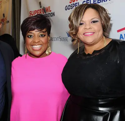 Pretty in Pink - Sherri Shepherd and Tamela Mann look lovely at the Super Bowl Gospel Celebration 2014 in New York City.(Photo: Gary Gershoff/Getty Images for Super Bowl)