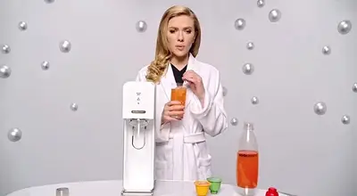 SodaStream - This Israeli soda company's ad starring Scarlett Johansson has already been banned because she calls out other bubbly competitors at the end of the commercial. “Sorry, Coke and Pepsi,” she teases as she sips her soda. Regardless, more than 6 million have viewed it online.&nbsp;(Photo: SodaStream)