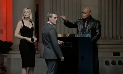KIA - Morpheus from The Matrix makes a comeback in this KIA ad. A couple encounters him as they’re leaving a restaurant. “Take the blue key and go back to the luxury you know. Take the red key and you’ll never look at luxury the same again.” Let’s just say they end up never looking at luxury the same again.&nbsp;(Photo: KHIA)