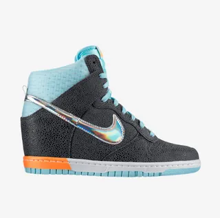 Nike Dunk Sky Hi Premium  - Swap out your retro Jordan’s for Nike’s futuristic Sky Hi Dunks. We were sold the minute our eyes spotted this metallic check. &nbsp;  (Photo: Nike)