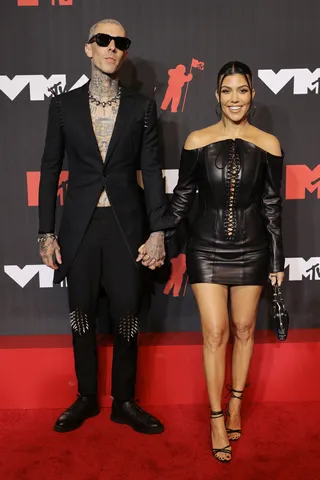 Travis Barker and Kourtney Kardashian - &nbsp;(Photo by Noam Galai/Getty Images for MTV/ViacomCBS)