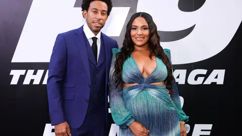 HOLLYWOOD, CALIFORNIA - JUNE 18: (L-R) Ludacris and Eudoxie Mbouguiengue attend the Universal Pictures "F9" World Premiere at TCL Chinese Theatre on June 18, 2021 in Hollywood, California. (Photo by Rich Fury/WireImage)
