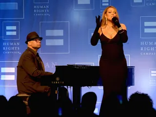 A Diva for Dinner - Mariah Carey performs for a star-studded crowd at the 2015 Human Rights Campaign Los Angeles Gala held at the JW Marriott at L.A. LIVE.(Photo: Jason Kempin/Getty Images for Human Rights Campaign)