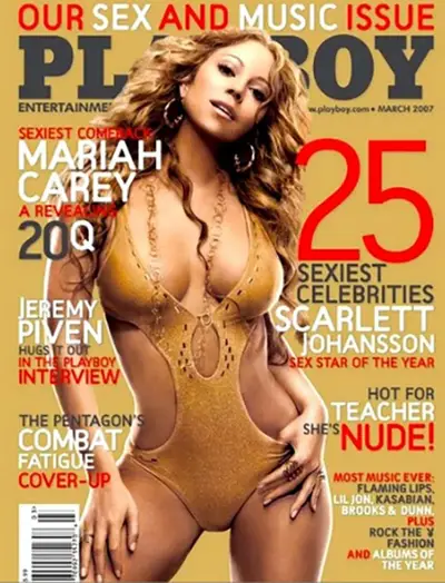 Mariah Carey - The Emancipation of Mimi not only came with a No. 1 on the Billboard albums chart, but within a couple of years, Playboy's March 2007 cover.(Photo: Playboy Magazine, March 2007)