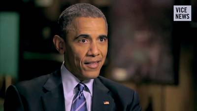 Oh, the Irony of It All - Obama,&nbsp;in an interview with Vice News, said he felt &quot;embarrassed&quot; for the senators who sent the letter to Iran's leaders. “For them to address a letter to the Ayatollah, who they claim is our mortal enemy,” he said. “And their basic argument to them is, don’t deal with our president because you can’t trust him to follow through on an agreement, that’s close to unprecedented.” Vice President Biden also denounced the letter. “The decision to undercut our president and circumvent our constitutional system offends me as a matter of principle,” he said in a statement.   (Photo: Vice News via Youtube)