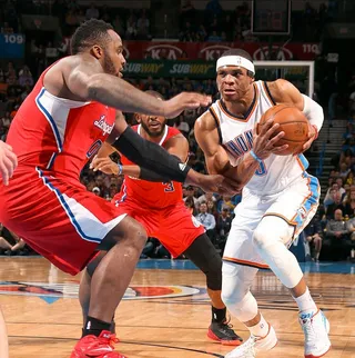 Masked Man - Behind that mask is the face of the busiest motor in the NBA—Russell Westbrook.(Photo: Oklahoma City Thunder via Instagram)