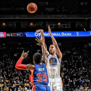 Splash Brother With The Aim - Swish! Sharpshooter extraordinaire Klay Thompson with yet another bucket.(Photo: NBA via Instagram)