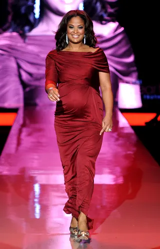Laila Ali - Who else do you know that can make pregnancy look sexy AND walk a runway?   (Photo: Frazer Harrison/Getty Images)