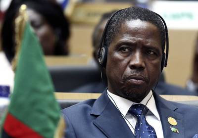 Zambian President Seeks Medical Treatment in South Africa After Health Scare - Zambian President Edgar Lungu fell ill over the weekend, reportedly due to a suspected narrowing of his esophagus, Al Jazeera news reported. &quot;I am feeling much better but I have to go to South Africa this afternoon. I need to go for further tests and then if there will be need for other procedures such as surgery they will tell us,” Lungu, 58, said on Tuesday. &quot;I hope to come back alive, no one wants to die,” he added, laughing. The president succeeded the late Michael Sata after winning a narrow victory and taking office in January. (Photo: Tiksa Negeri/Reuters/Corbis)