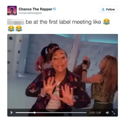 Independent Over Everything - Chance the Rapper takes shots at label deals. It's not all its cracked up to be.&nbsp;(Photo: Walt Disney via Chance The Rapper via Twitter)