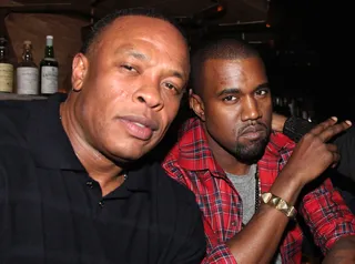 Dr. Dre and Kanye West - A meeting of the minds between the two best rappers-producers of all time — hands-down — would be truly explosive.  (Photo: Johnny Nunez/Getty Images)