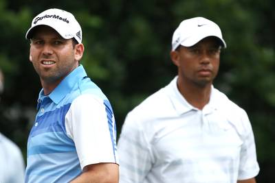 Sergio Garcia on if he would have dinner with Tiger Woods at the European Tour's annual gala:&nbsp; - &quot;We will have him around every night. We will serve fried chicken.&quot;  (Photo: Richard Heathcote/Getty Images)