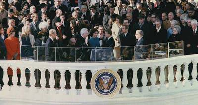 1977 – Jimmy Carter’s Inauguration  - A group of singers from Atlanta University, Clark College, Morehouse College, Morris Brown College and Spelman College performed the Battle Hymn of the Republic under the direction of Wendell P. Whalum, the celebrated choral director.(Photo: Library of Congress)