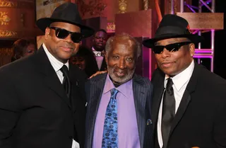 Jam On - Producers and BET Honors performers Jimmy Jam and Terry Lewis make a Clarence Avant sandwich for this great photo-op. (Photo: GettyImages for BET)