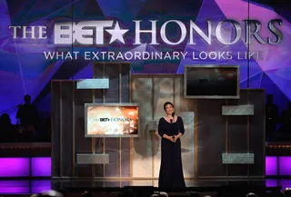 The Opening Act - Debra Lee opens the show with a heartfelt welcome message. &nbsp;&nbsp;&nbsp; &nbsp; &nbsp; &nbsp; &nbsp; &nbsp; &nbsp; &nbsp; &nbsp; &nbsp; &nbsp;&nbsp;(Photo: Kris Connor/Getty Images for BET)