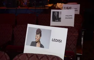 Seat 1-G - Performer Ledisi will enjoy the show from her aisle seat before she takes the stage to salute this year's honorees.&nbsp; &nbsp; &nbsp; &nbsp; &nbsp; &nbsp; &nbsp; &nbsp; &nbsp; &nbsp; &nbsp; &nbsp; &nbsp; &nbsp; &nbsp; &nbsp; &nbsp; &nbsp; &nbsp; &nbsp; &nbsp; &nbsp; &nbsp; &nbsp; &nbsp; &nbsp; &nbsp; &nbsp; &nbsp; &nbsp; &nbsp; &nbsp; &nbsp; &nbsp; &nbsp; &nbsp; &nbsp; &nbsp;&nbsp;(Photo: Kris Connor/Getty Images for BET)