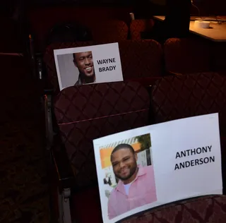 Seat E-1&nbsp; - The comedian section — funny men Anthony Anderson and Wayne Brady are seated next to one another.(Photo: Kris Connor/Getty Images for BET)