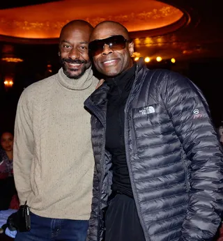 Stephen Hill &amp; Kem&nbsp; - Stephen Hill and Kem take a moment to catch up before Kem hits the stage to rehearse.(Photo: Kris Connor/Getty Images for BET)