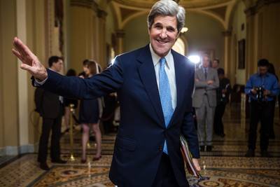 Department of State - On Jan. 29, the U.S. Senate by a vote of 94-3 confirmed Massachusetts Sen. John Kerry to succeed Hillary Clinton as secretary of state.   (Photo: Brendan Hoffman/Getty Images)
