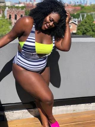 Danielle Brooks - &quot;Middle school and high school years were really hard for me. When it came to accepting my body it felt like a forever struggle that would never ease up. Now I know that my beauty is not determined by how skinny my waistline is or how perfect my skin is. The truth is I know I am beautiful, every day, outside and in. Every pimple, stretch mark, every roll and curve are real and unretouched. My beauty shines every day in every way. And yours does too. For every use of the hashtag&nbsp;#AerieREAL,&nbsp;@Aerie&nbsp;is donating $1 to&nbsp;@NEDA, the National Eating Disorders Association (up to $50K). Let's help other people come to love their body unconditionally too.&quot; (Photo courtesy of Aerie)