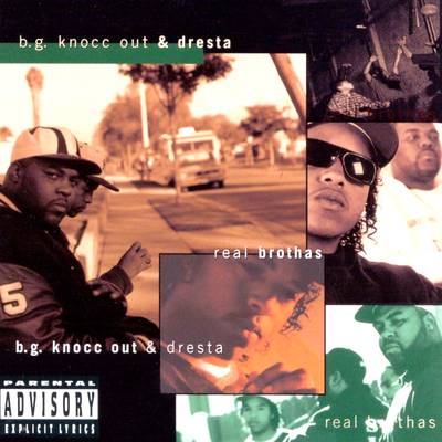 B.G. Knocc Out and Gangsta Dresta (1995) - Ruthless Records and Eazy-E released B.G. Knocc Out and Gangsta Dresta's street tales Real Brothers in 1995, which featured the West Coast jam paying homage to the city known for putting gangsta rap on the map.Packing heat and rocking the mic at the same time, B.G. confessed, &quot;Wack MC's I knock them out the box/&nbsp;You can go kick a** or either get your a** kicked/&nbsp;Steady packing&nbsp;my chrome/&nbsp;And I'm known, for hoo banging/&nbsp;BG Knocc Out, I got clout/&nbsp;And I'm Compton swingin.&quot;(Photo: Def Jam / Outburst Records)