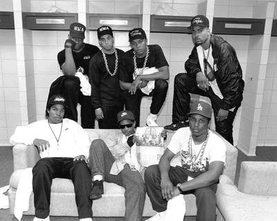 NWA –&nbsp;&quot;Compton 'n the House&quot; (1988) - Ren, Dre and Eazy repped for their city throughout their groundbreaking debut and confessed that their goal all along was to give their hometown some shine. With their city's name blaring throughout the hook, Dre's orders were, &quot;Compton's in the house/ Yeah, it's time to put Compton on the map, Don't ever think you can get none, You stupid muthaf****s&quot;(Photo: Raymond Boyd/Michael Ochs Archives/Getty Images)