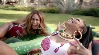 Nicki Minaj f. Beyoncé "Feeling Myself" - Word is Beyoncé told Nicki Minaj "don't hold back" when she went in the booth for this "Flawless" remix. Queen Bey doesn't either, nearly rapping her contribution.(Photo: Cash Money Records)