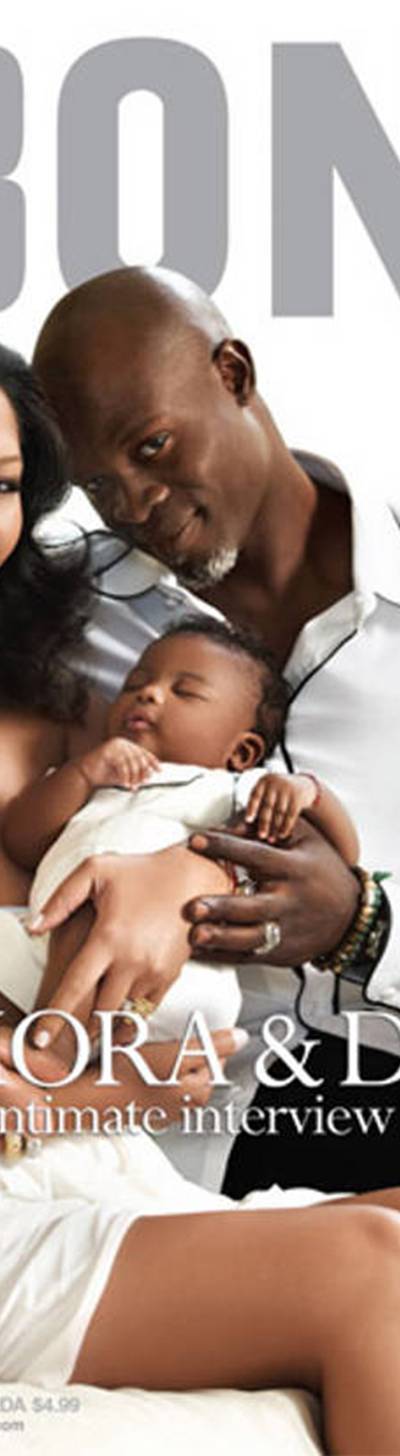 Black Love - When Kimora Lee Simmons and Djimon Hounsou shared their relationship on the cover of Ebony, there were grumbles about the new mommy not being Black enough for a feature in the magazine.(Photo: Ebony Magazine, February 2010)
