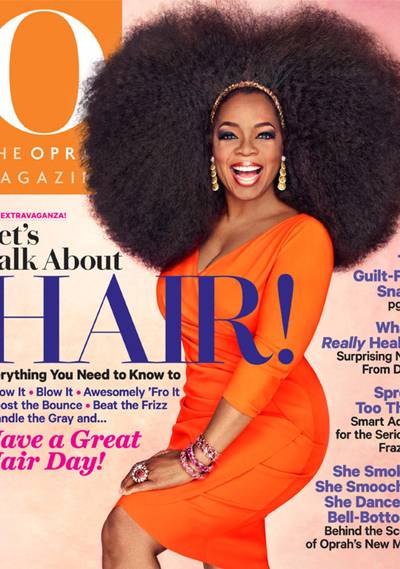 Black and Proud - Oprah went big and bold for the cover of her 2013 hair issue, and was given the side-eye for using a faux fro to celebrate being au natural.(Photo: O Magazine, September 2013)