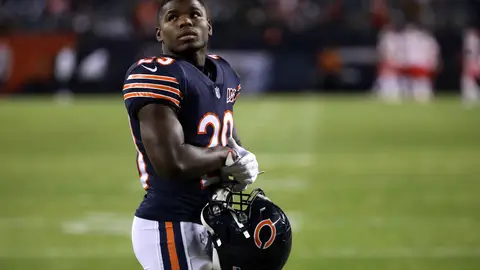 CHICAGO, ILLINOIS - DECEMBER 22: Running back Tarik Cohen #29 of the Chicago Bears looks on before playing against the Kansas City Chiefs at Soldier Field on December 22, 2019 in Chicago, Illinois. (Photo by Jonathan Daniel/Getty Images)