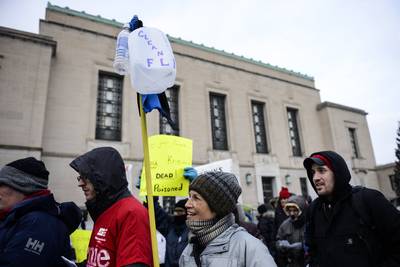 Protests - This past weekend, residents were protesting Michigan Governor Snyder’s leadership and demanded immediate help, stating that he should be jailed and removed from his post if he does not leave voluntarily.(Photo: Junfu Han/The Ann Arbor News via AP)
